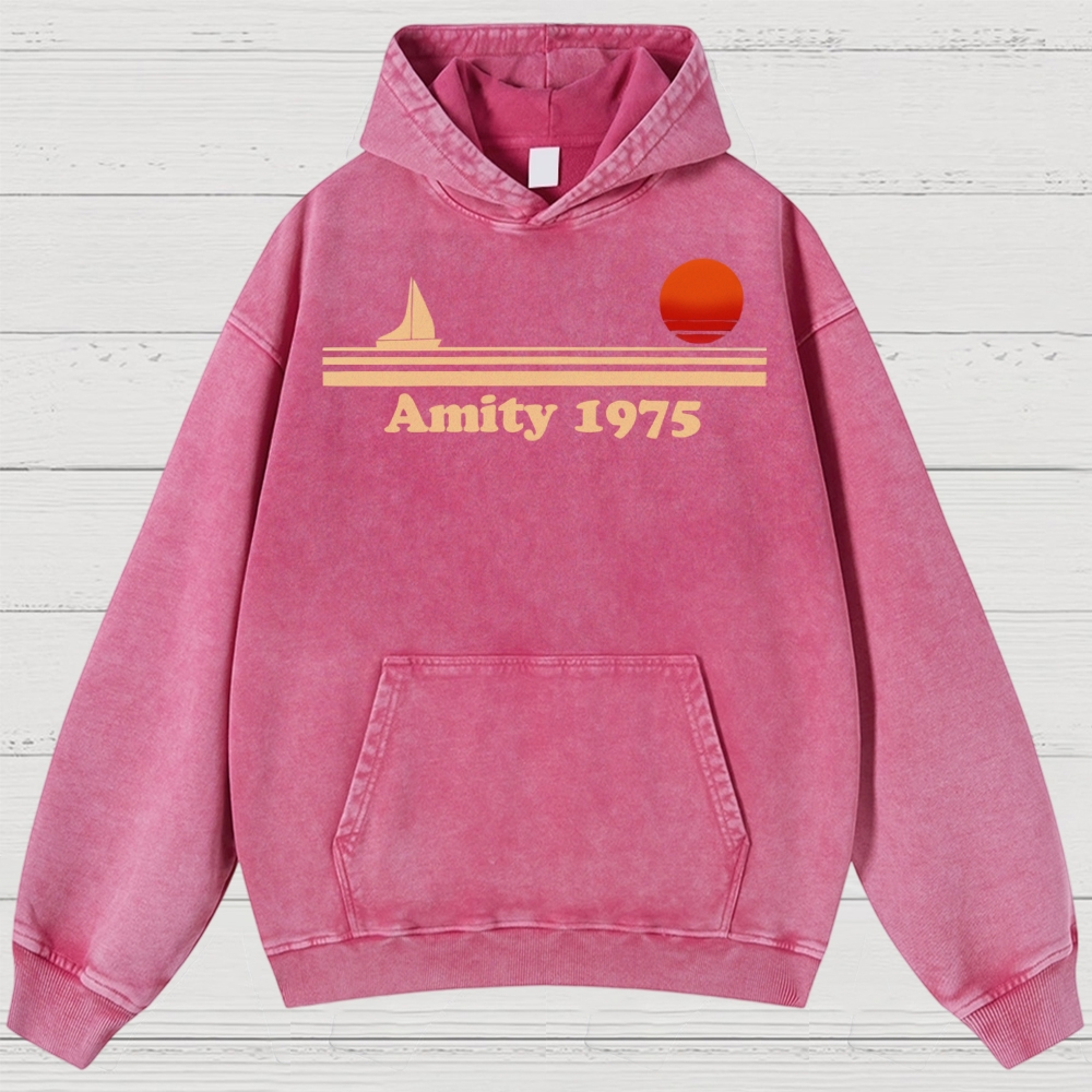 Amity 1975 Retro Coastal Washed Hoodies
