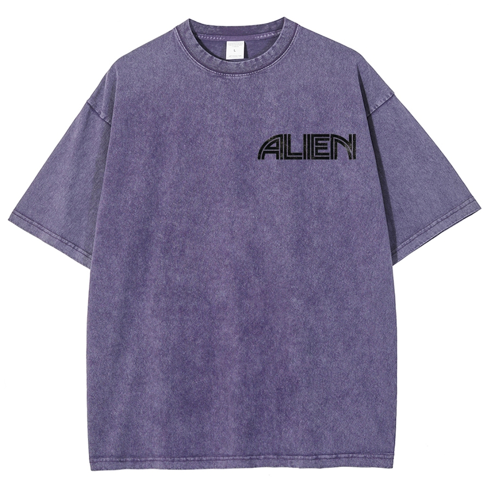 Sci-Fi Horror Extraterrestrial Graphic Retro Washed T-Shirt