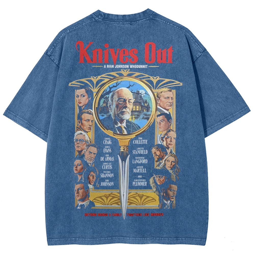 Mystery Whodunit Graphic Retro Washed T-Shirt