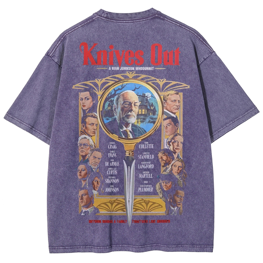 Mystery Whodunit Graphic Retro Washed T-Shirt