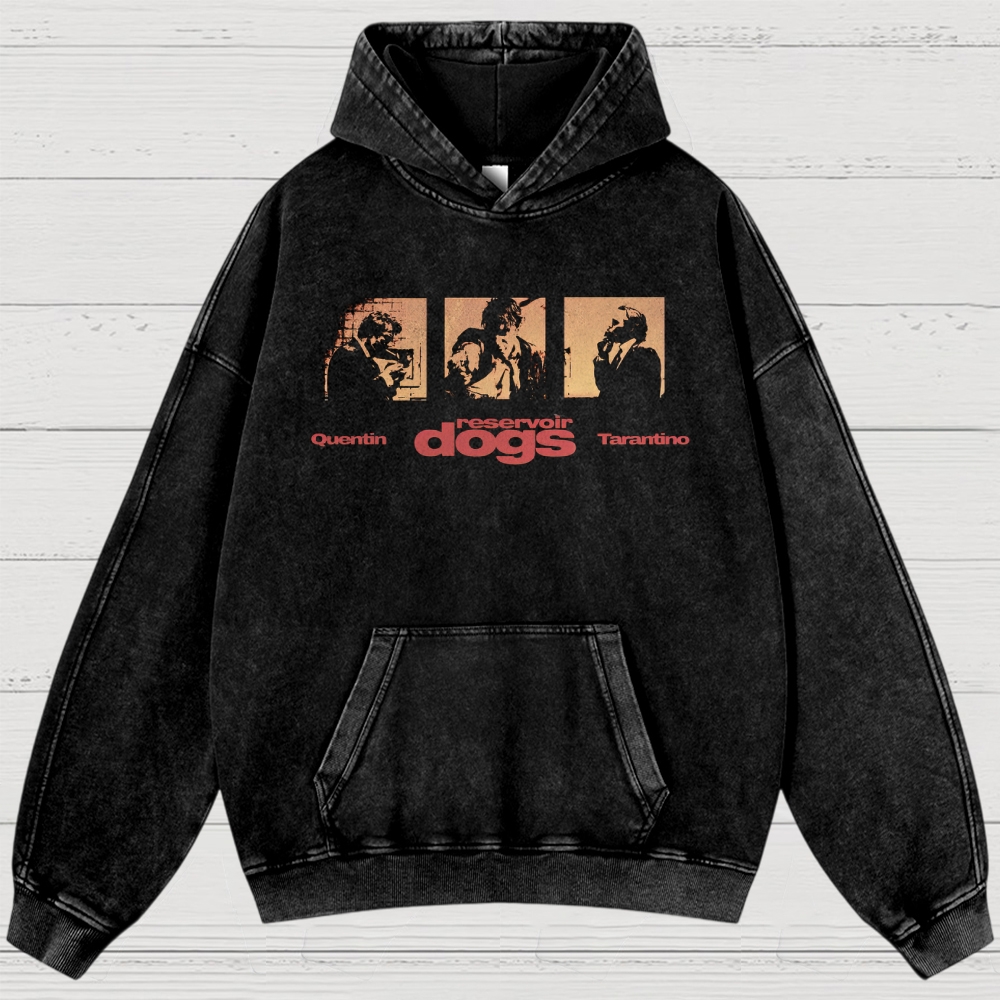 Crime Heist Drama Graphic Retro  Washed Hoodies