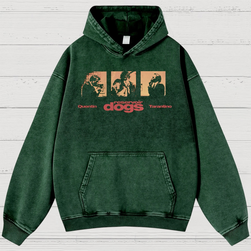 Crime Heist Drama Graphic Retro  Washed Hoodies