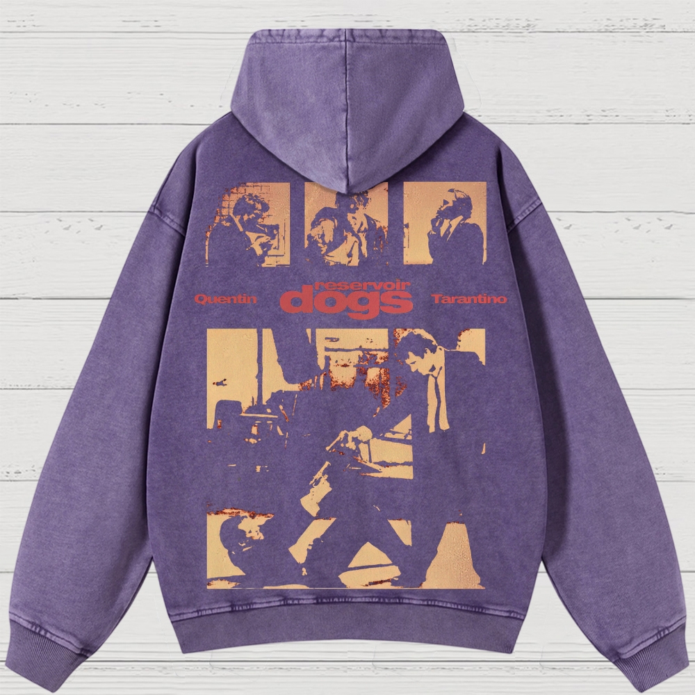 Crime Heist Drama Graphic Retro  Washed Hoodies