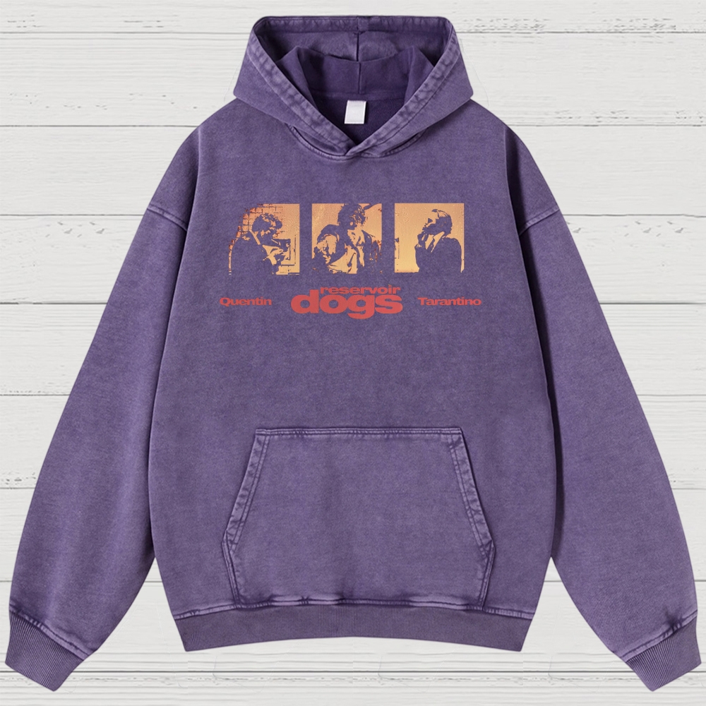 Crime Heist Drama Graphic Retro  Washed Hoodies