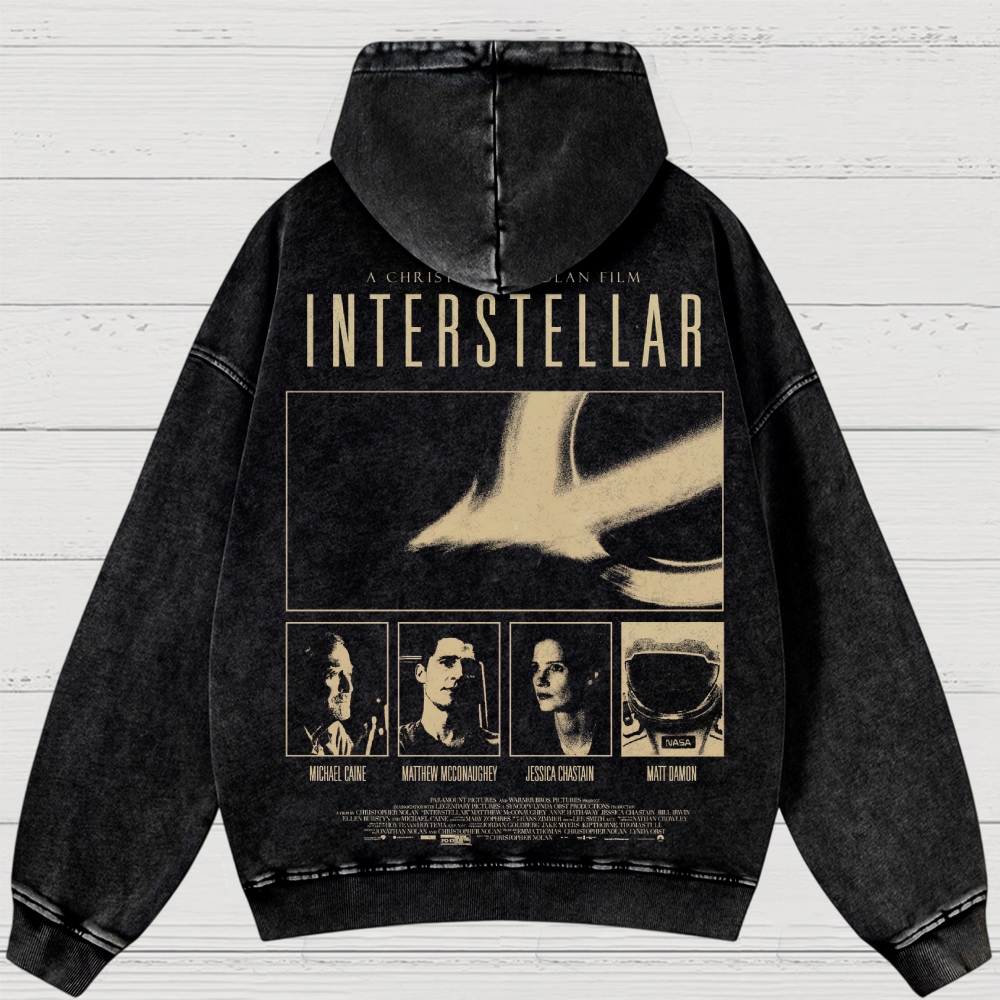 Cosmic Sci-Fi Epic Graphic Retro Washed Hoodies