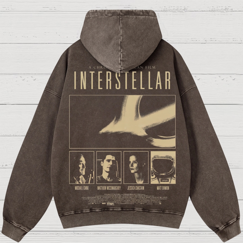 Cosmic Sci-Fi Epic Graphic Retro Washed Hoodies