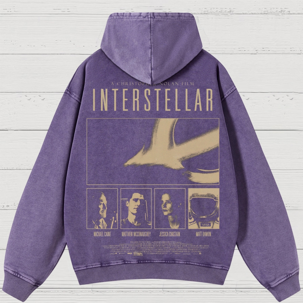 Cosmic Sci-Fi Epic Graphic Retro Washed Hoodies