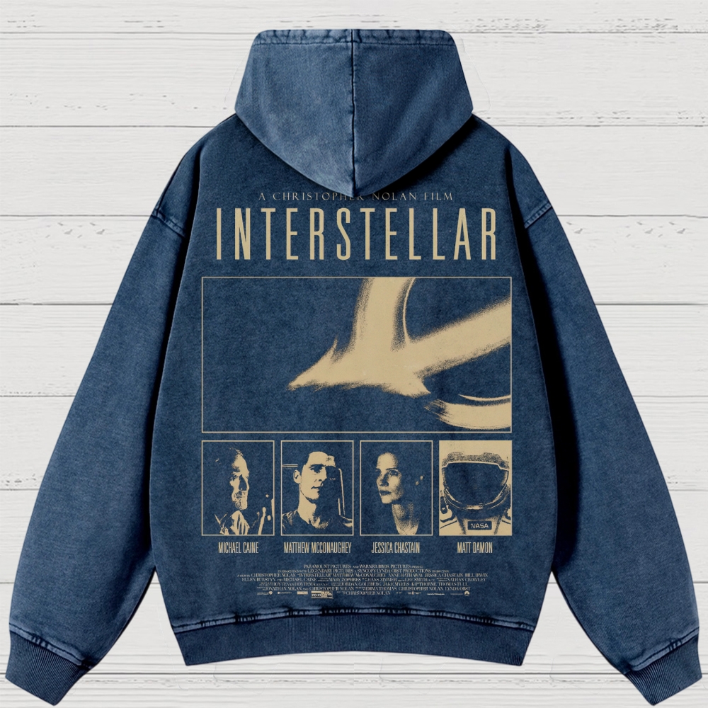 Cosmic Sci-Fi Epic Graphic Retro Washed Hoodies
