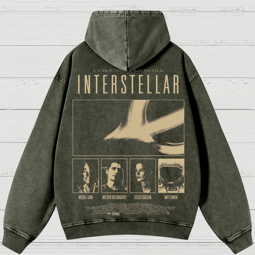 Cosmic Sci-Fi Epic Graphic Retro Washed Hoodies