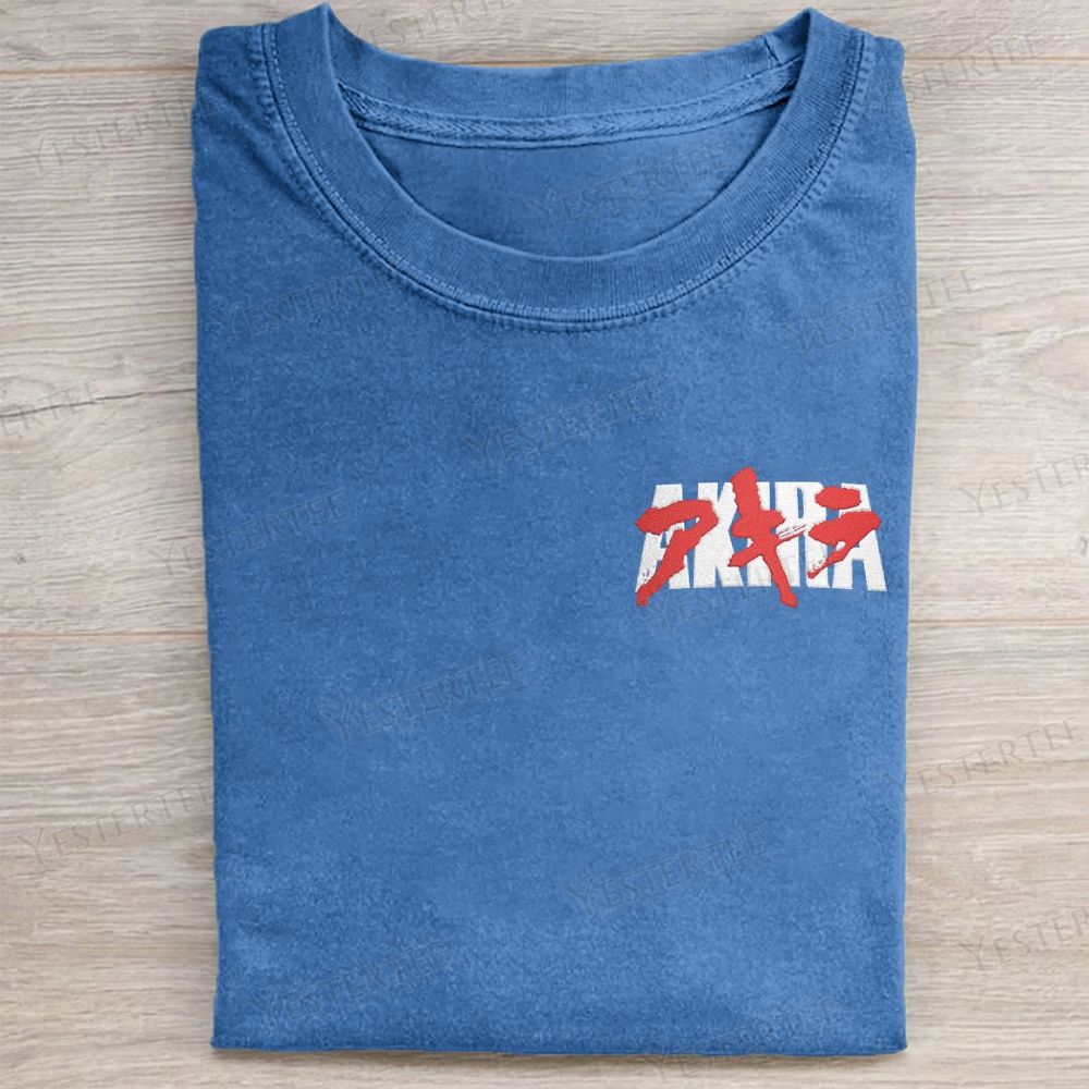 Neo-Tokyo Vibes Embroidered Washed T-shirt