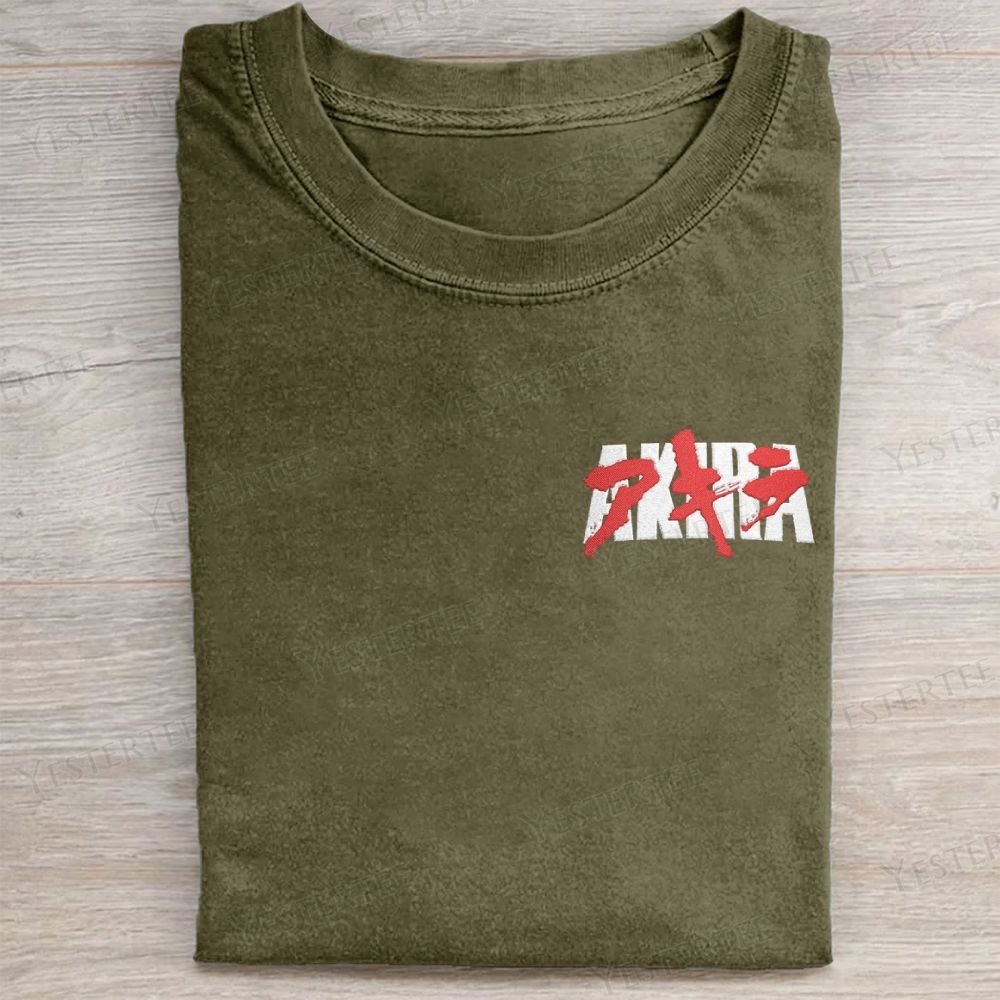 Neo-Tokyo Vibes Embroidered Washed T-shirt