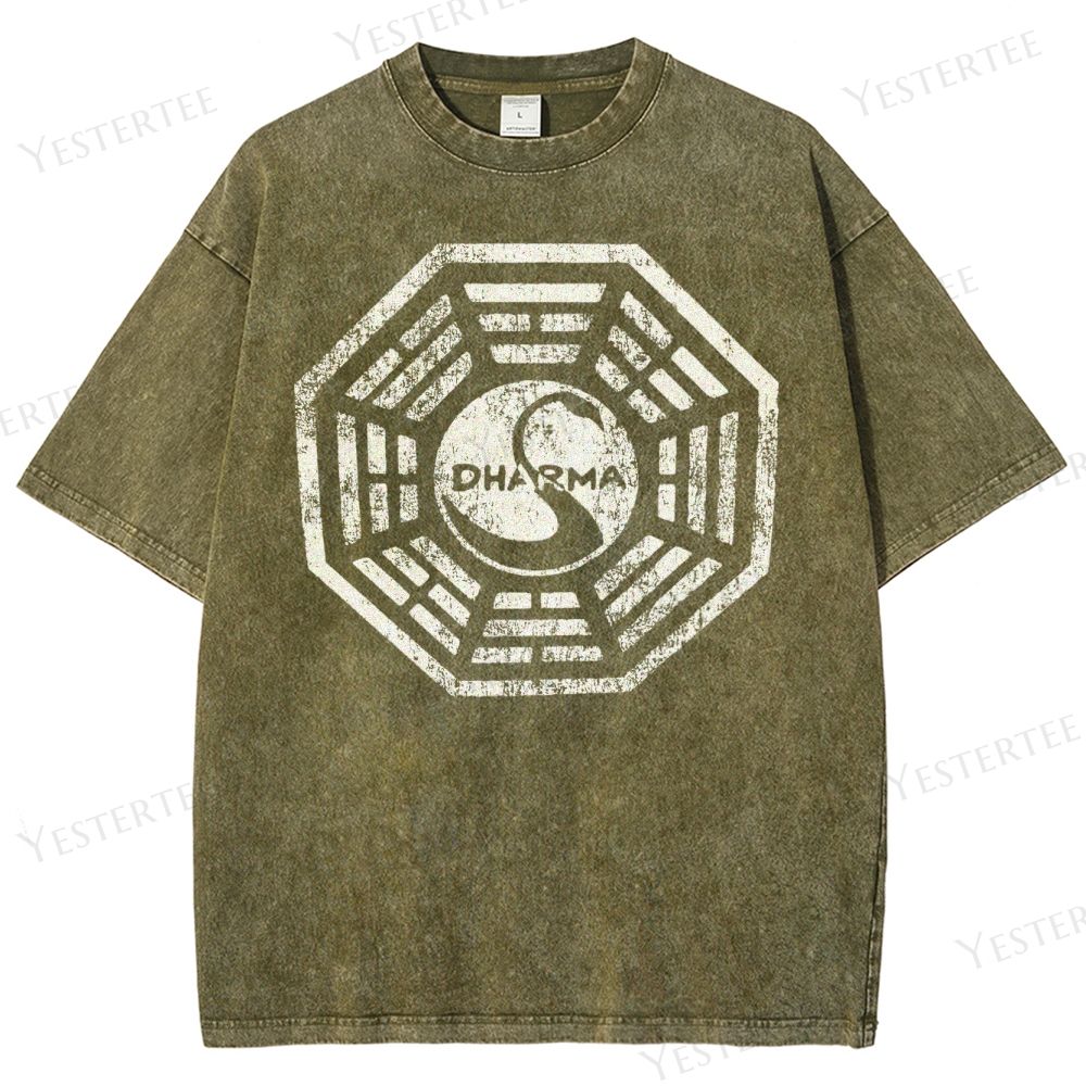 Metaphysical Grid Washed T-Shirt 