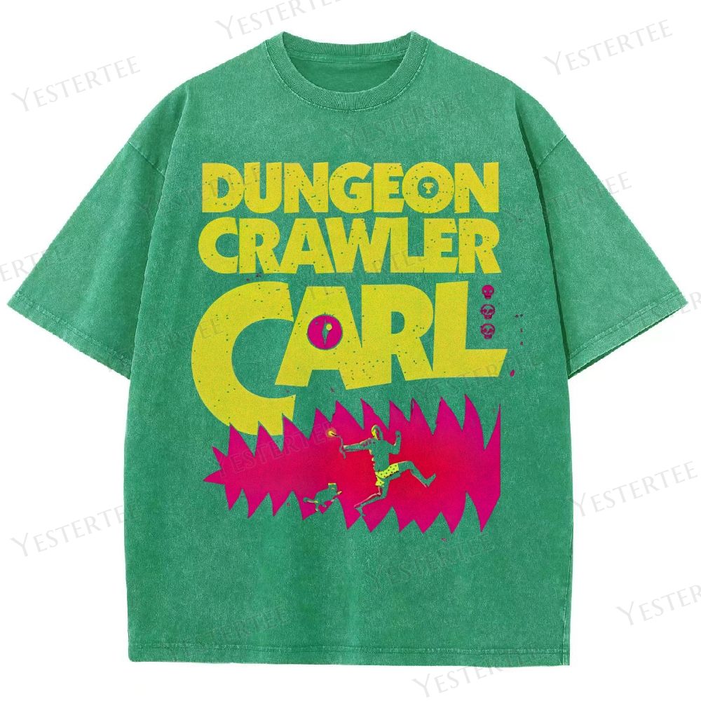 Neon Dungeon Runner  Washed T-Shirt 