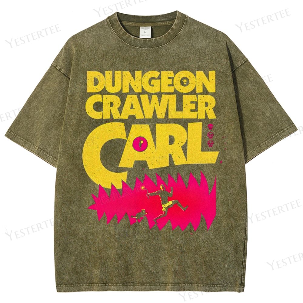 Neon Dungeon Runner  Washed T-Shirt 