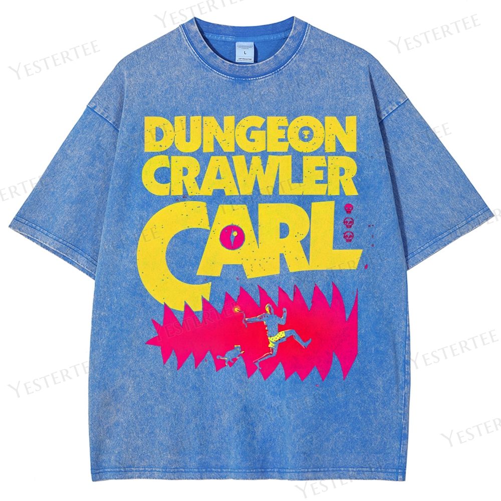 Neon Dungeon Runner  Washed T-Shirt 