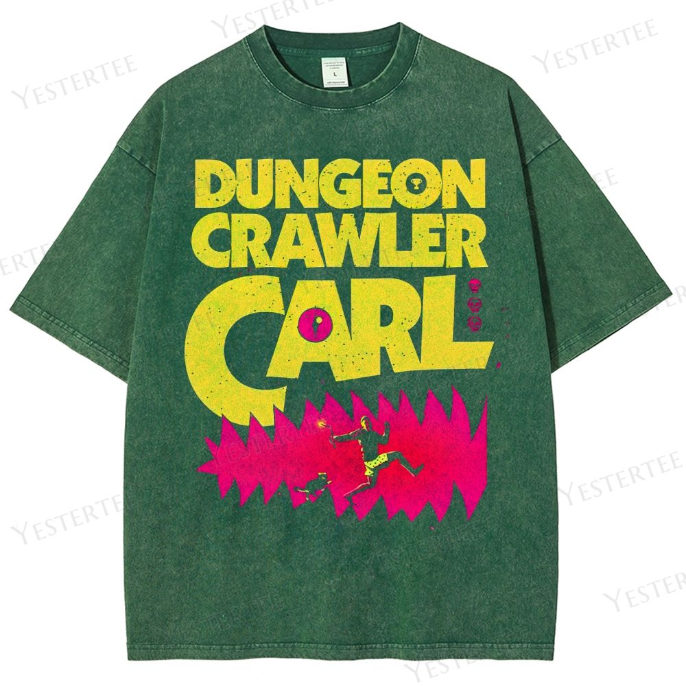Neon Dungeon Runner  Washed T-Shirt 