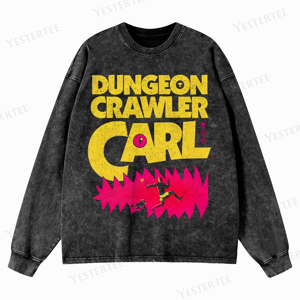 Neon Dungeon Runner Washed Long-Sleeved T-Shirt
