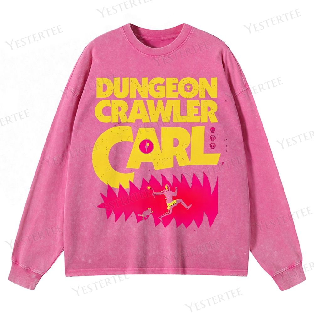 Neon Dungeon Runner Washed Long-Sleeved T-Shirt