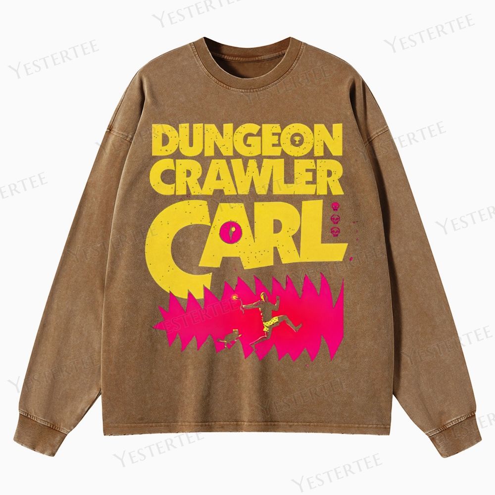 Neon Dungeon Runner Washed Long-Sleeved T-Shirt
