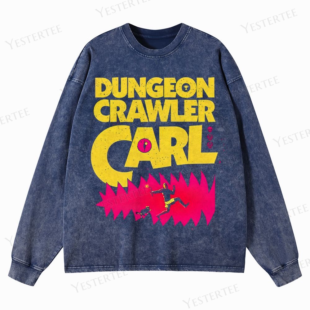 Neon Dungeon Runner Washed Long-Sleeved T-Shirt