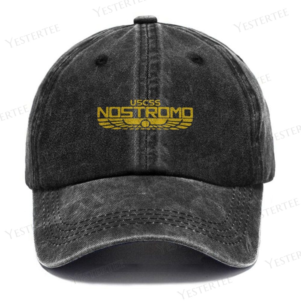 Retro Sci-Fi Badge Embroidered Washed Cap