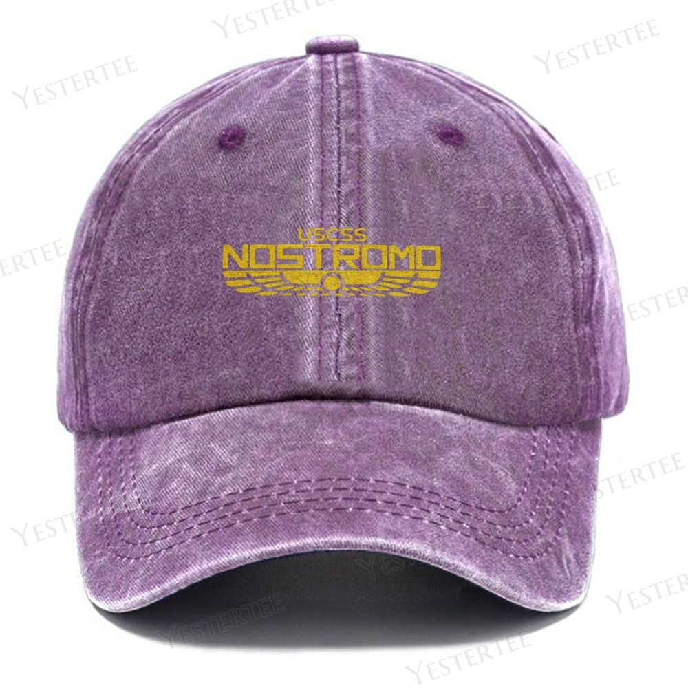 Retro Sci-Fi Badge Embroidered Washed Cap
