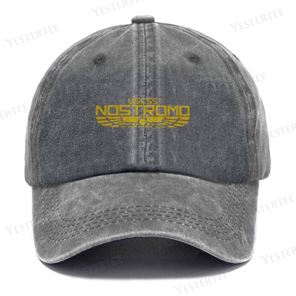 Retro Sci-Fi Badge Embroidered Washed Cap
