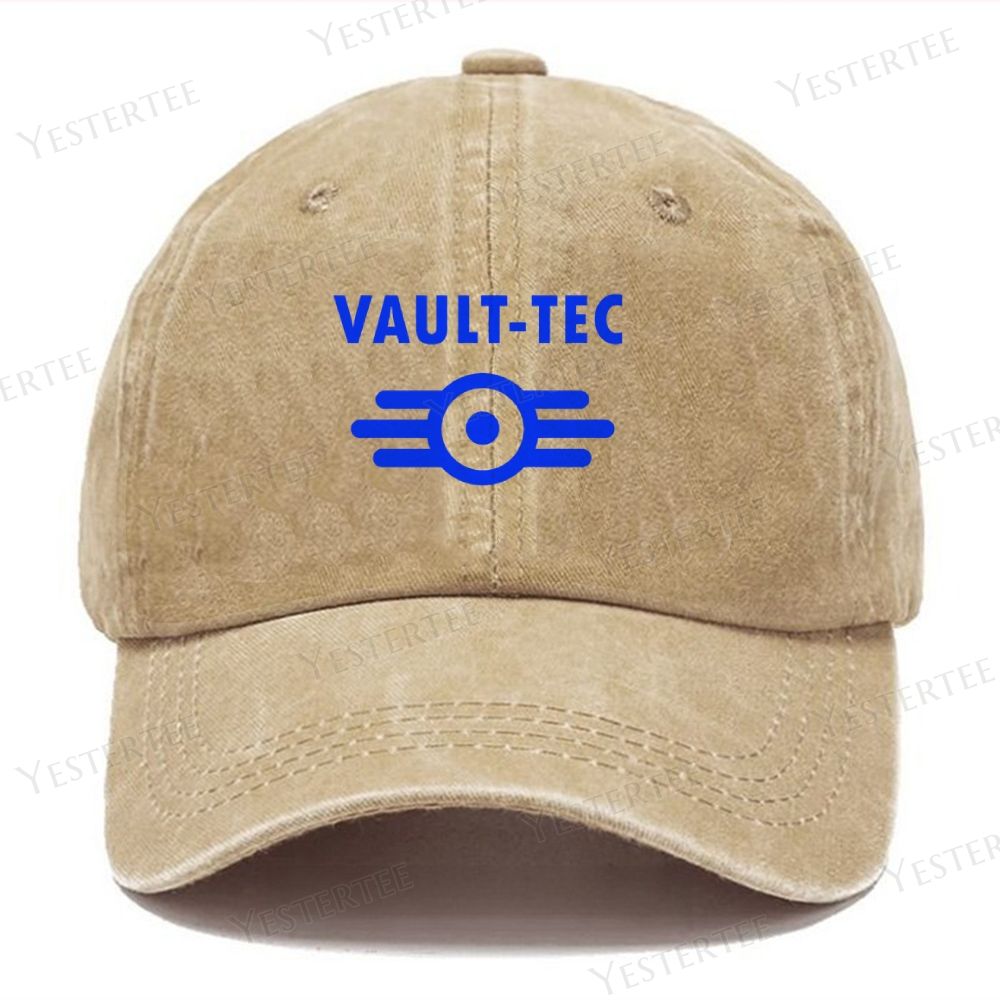 Retro Tech Emblem Casual Washed Cap 