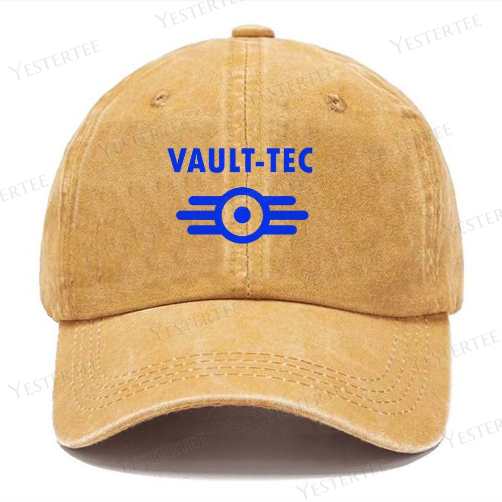 Retro Tech Emblem Casual Washed Cap 