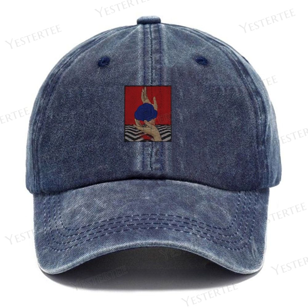 Blue Rose Casual Washed Cap