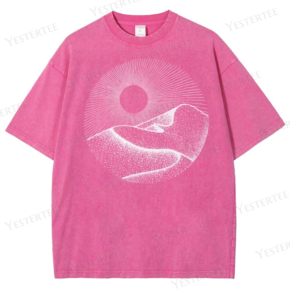 Minimalist Mountain Sun Washed T-Shirt 