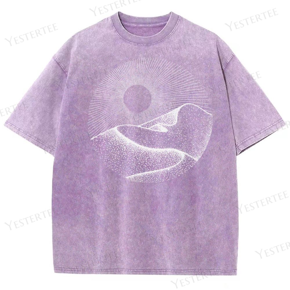 Minimalist Mountain Sun Washed T-Shirt 