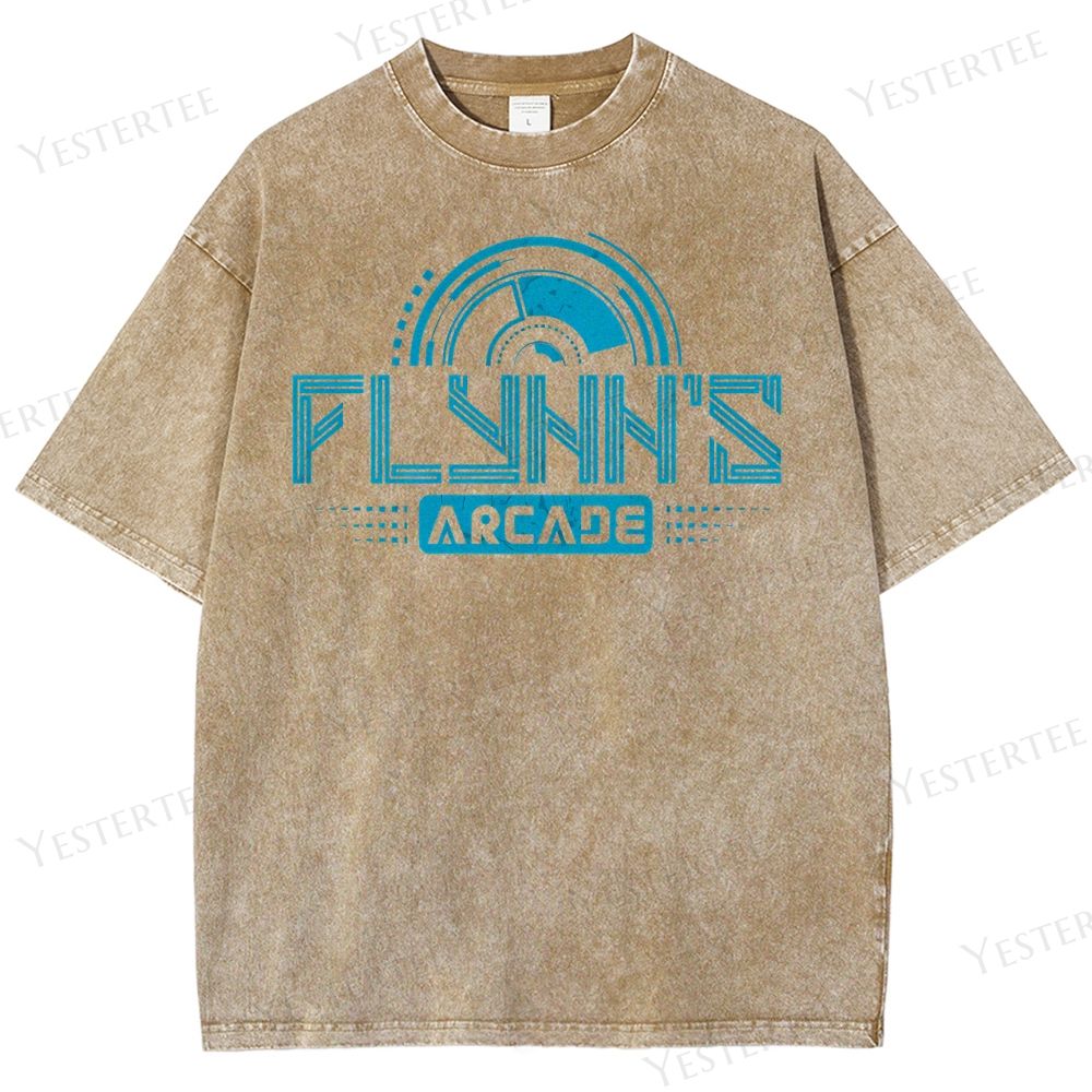 Neon Grid Arcade Washed T-Shirt 