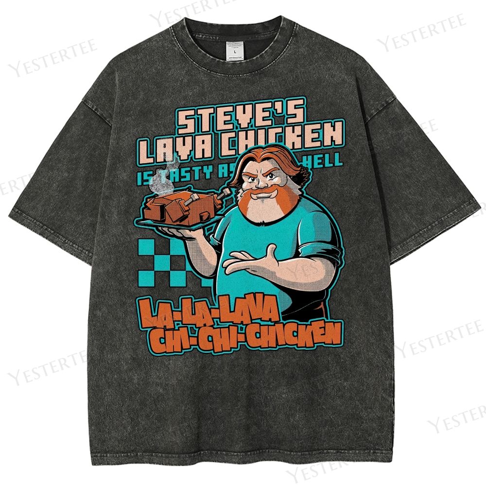 Spicy Steve’s Lava Chicken Washed T-Shirt