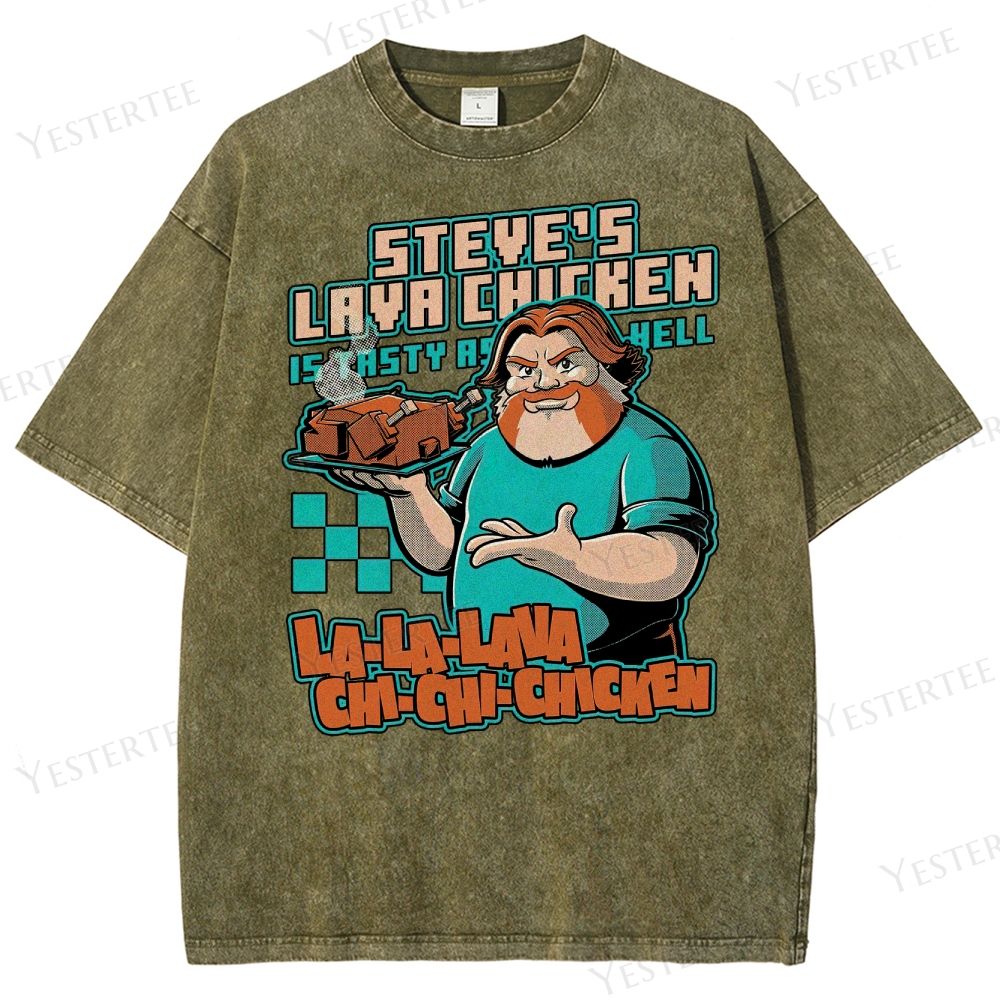 Spicy Steve’s Lava Chicken Washed T-Shirt