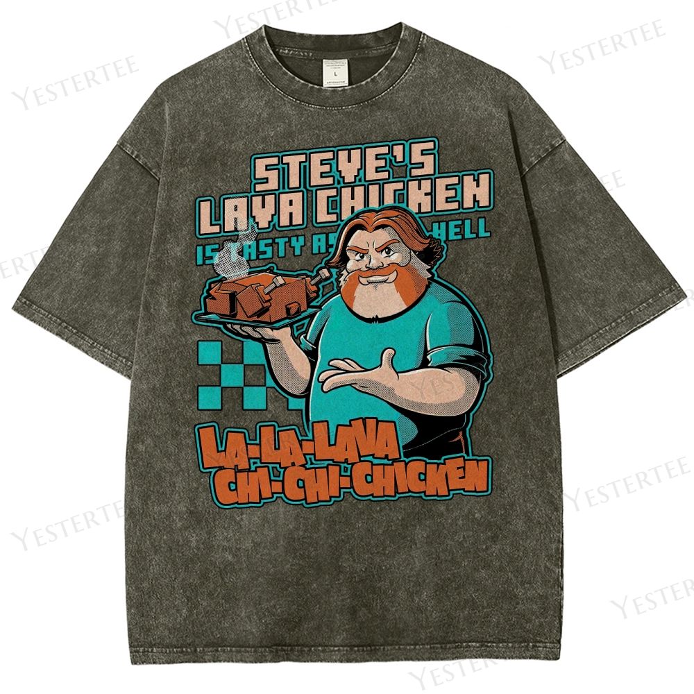 Spicy Steve’s Lava Chicken Washed T-Shirt