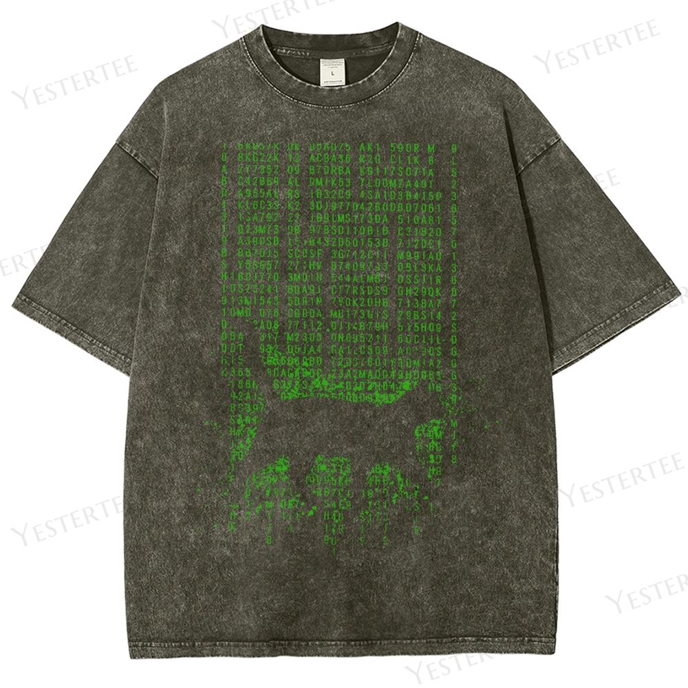 Digital Cat Washed T-Shirt 
