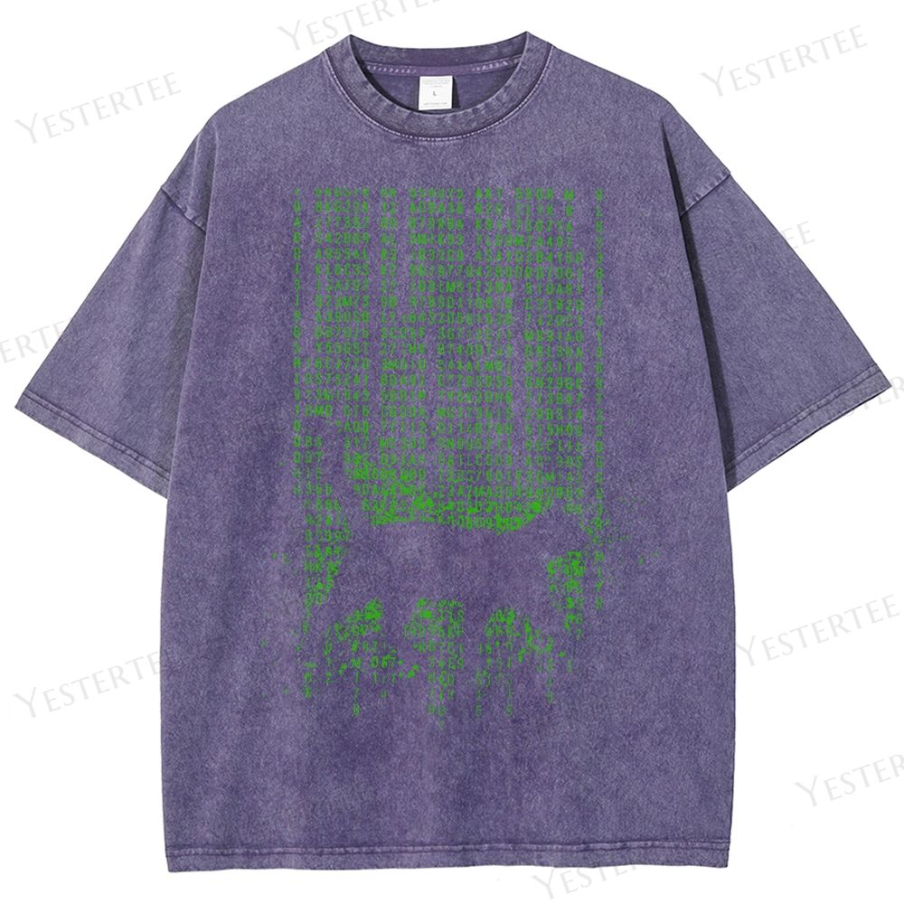 Digital Cat Washed T-Shirt 