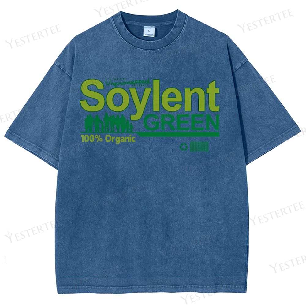 Dystopian Food Satire Washed T-Shirt 