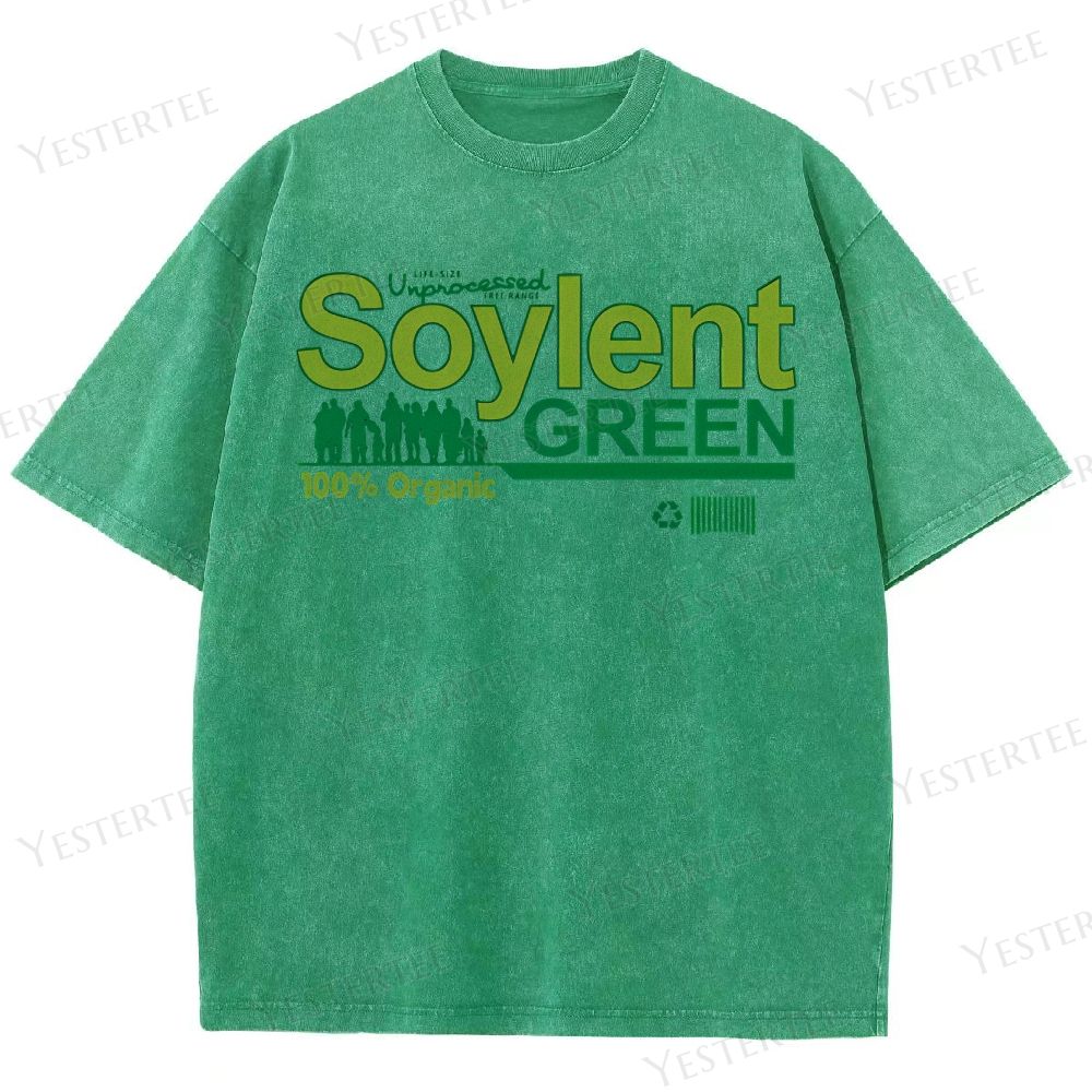 Dystopian Food Satire Washed T-Shirt 