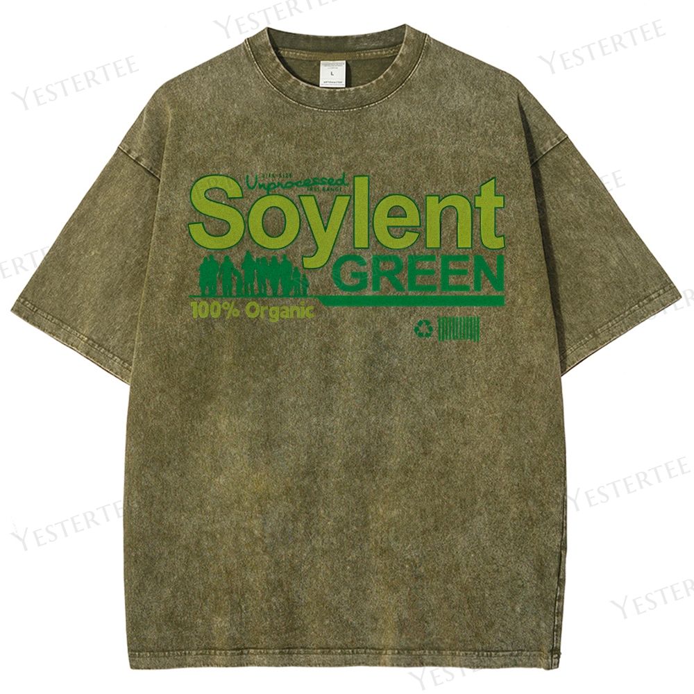 Dystopian Food Satire Washed T-Shirt 