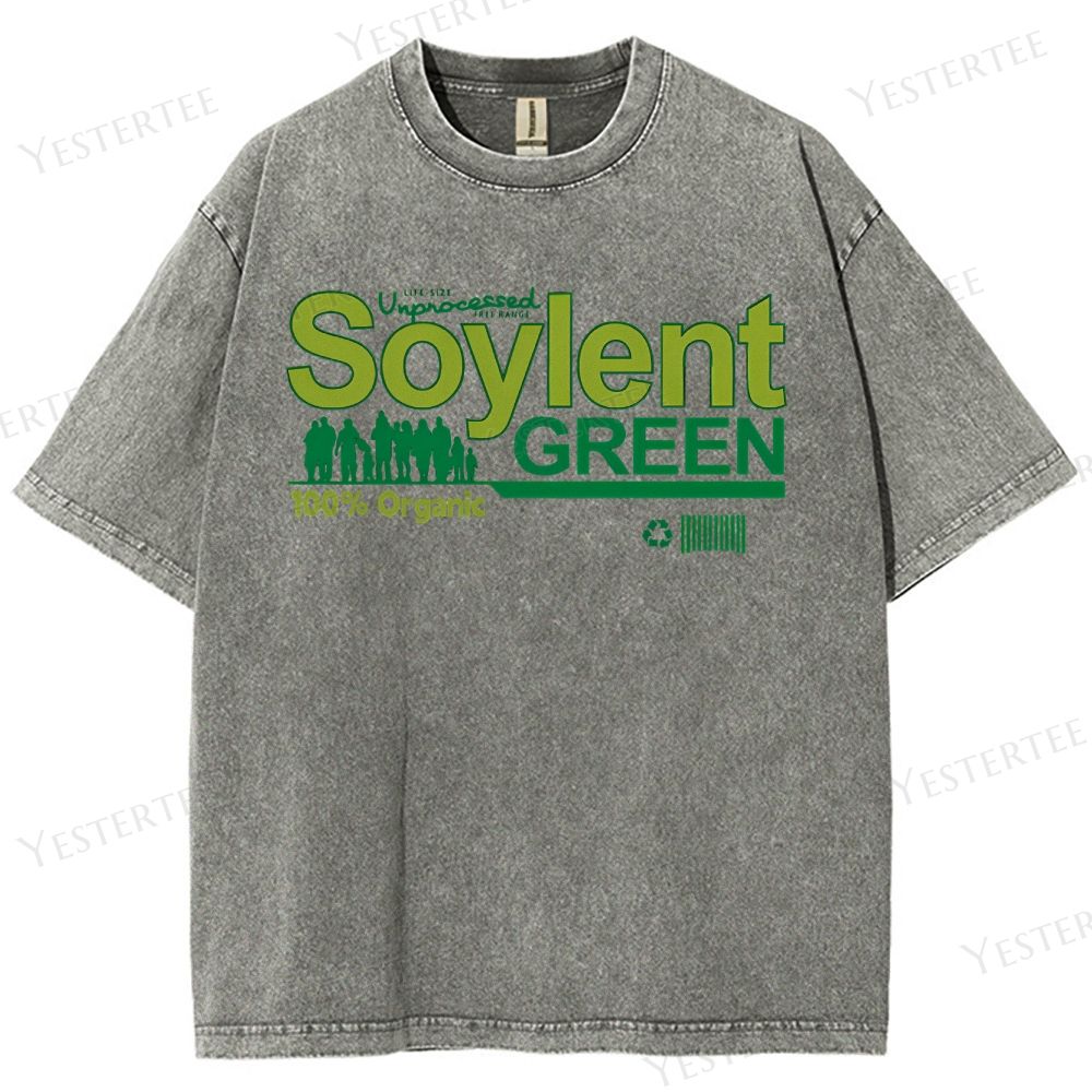 Dystopian Food Satire Washed T-Shirt 