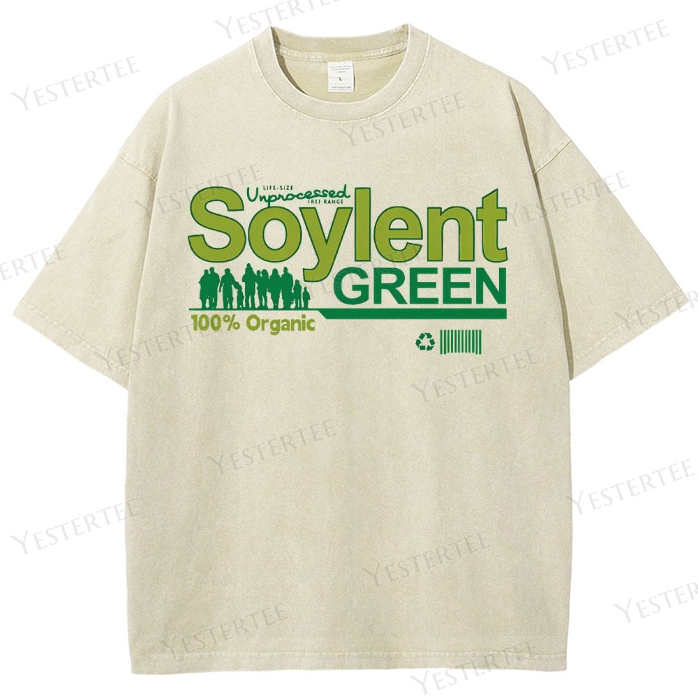 Dystopian Food Satire Washed T-Shirt 
