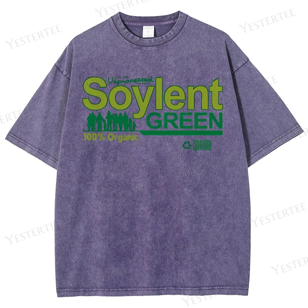 Dystopian Food Satire Washed T-Shirt 