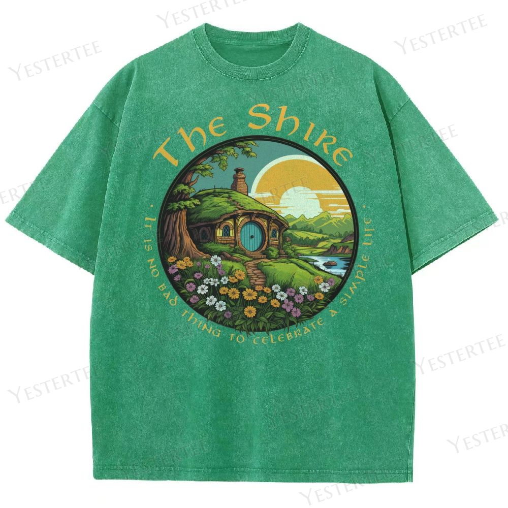 Fantasy Pastoral Hill Washed T-Shirt 