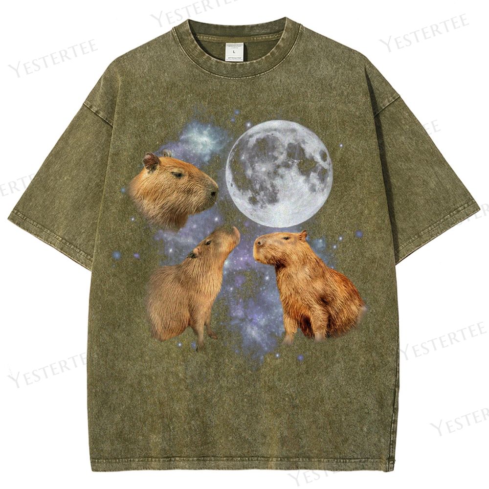 Moonwatcher Capybara Washed T-Shirt 