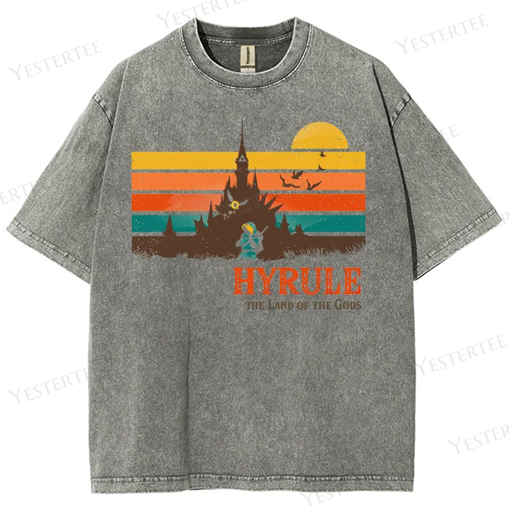 Mythical Hero & Sunset Adventure Vibes Washed T-Shirt