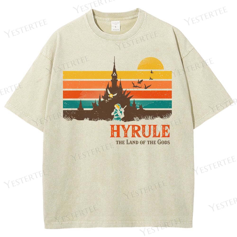 Mythical Hero & Sunset Adventure Vibes Washed T-Shirt