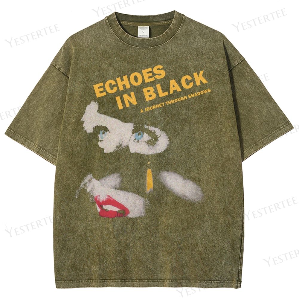 Abstract Face Washed T-Shirt 