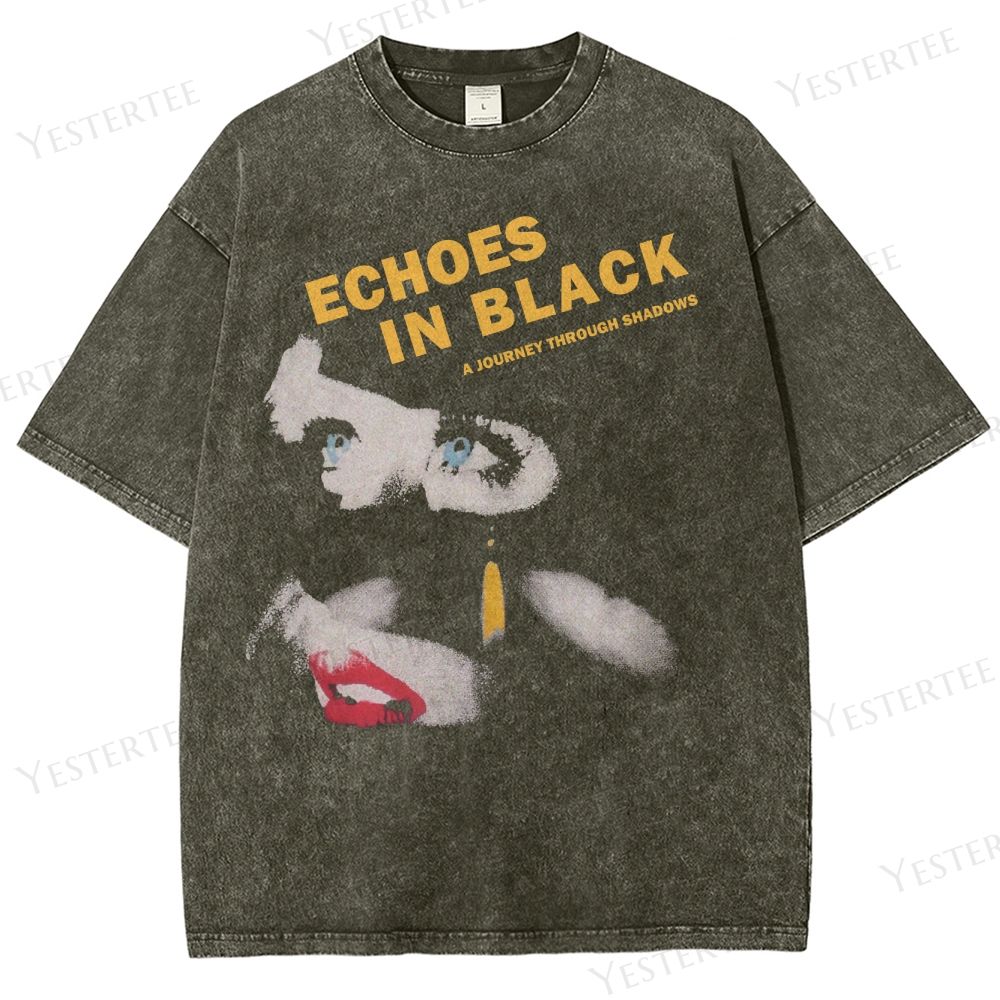 Abstract Face Washed T-Shirt 